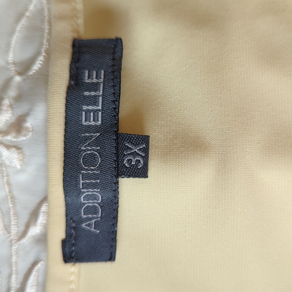 Addition Elle 3X soft yellow sleeveless shirt - Picture 3 of 6